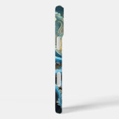 Celestial Waves: The Blue Octopus Fractal Art Case-Mate iPhoneケース (裏面 / 右)