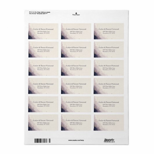 Celestial Wedding Address Labels ラベル (フルシート)