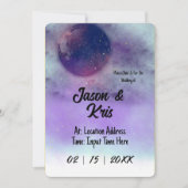 Celestial Wedding Invitation Moon Wedding Invite (正面)