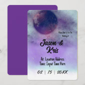 Celestial Wedding Invitation Moon Wedding Invite 招待状 (正面/裏面)