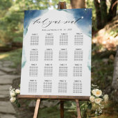 Celestial Wedding Reception 16 Seating Chart Sign ポスター