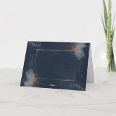 Celestial Wedding Thank You Card | Navy & Gold サンキューカード (裏面)
