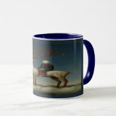 Celestial White Stag Surreal Art Mug マグカップ (正面右)
