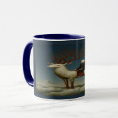 Celestial White Stag Surreal Art Mug マグカップ (正面左)