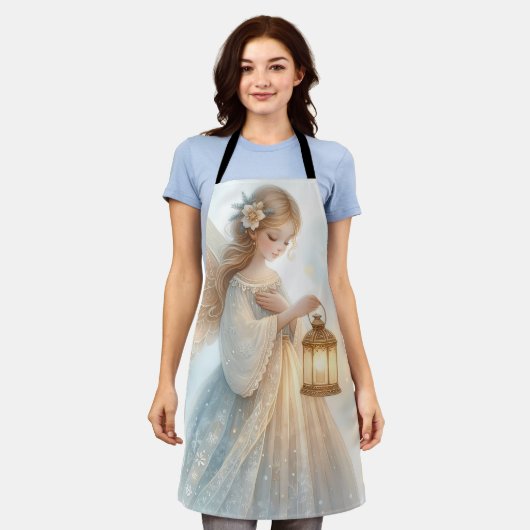 Celestial Winter Angel Lantern of Comfort エプロン (着用した状態)