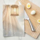 Celestial Winter Angel Lantern of Comfort キッチンタオル (四つ折り)