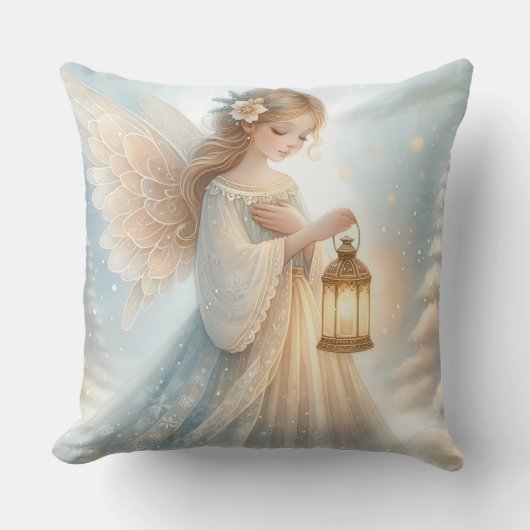 Celestial Winter Angel Lantern of Comfort クッション (正面)