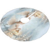 Celestial Winter Angel Lantern of Comfort ブラッシュドポリエステルツリースカート (アングル)