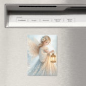 Celestial Winter Angel Lantern of Comfort マグネット (インサイチュ (食洗機))