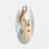 Celestial Winter Angel Lantern of Comfort メタルオーナメント (正面左)