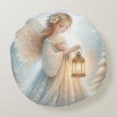 Celestial Winter Angel Lantern of Comfort ラウンドクッション (裏面)