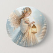 Celestial Winter Angel Lantern of Comfort 缶バッジ (正面)