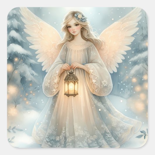 Celestial Winter Angel Lantern of Grace スクエアシール (正面)