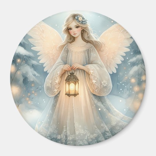 Celestial Winter Angel Lantern of Grace マグネット (正面)