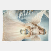 Celestial Winter Angel Lantern of Hope キッチンタオル (横)