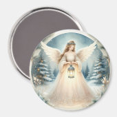 Celestial Winter Angel Lantern of Hope マグネット (正面/裏面)