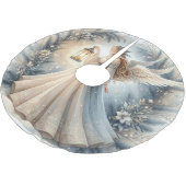 Celestial Winter Angel Lantern of Peace ブラッシュドポリエステルツリースカート (アングル)