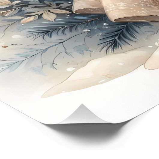 Celestial Winter Angel Lantern of Peace ポスター (コーナー)