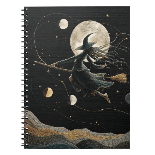 Celestial Witch Moon Phases Notebook ノートブック (正面)