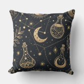 Celestial Witchcraft - Gold Moon, Potion Bottles クッション (正面)