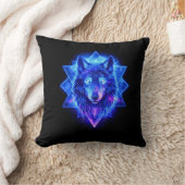 Celestial Wolf • Cosmic Energy Guardian  Pillow クッション (ブランケット)