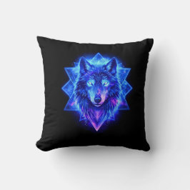 Celestial Wolf • Cosmic Energy Guardian Pillow クッション