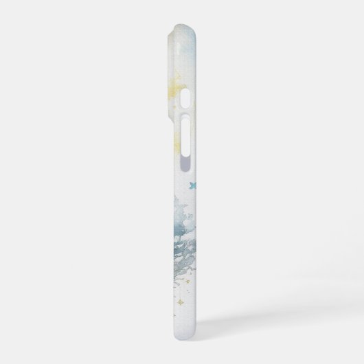 Celestial Wolf Night Sky Gold Filigree iPhone 16 P iPhoneケース (左側面)