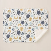 Celestial Zodiac Constellations Pattern シェルパブランケット (正面(横))