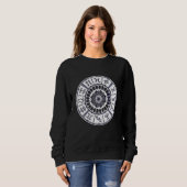 Celestial Zodiac Signs Wheel Mandala Graphic Art スウェットシャツ (正面フル)