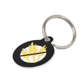 Celiacグルテンの自由なムギのアレルギーは緊急事態をからかいます ペット ネームタグ (側面)