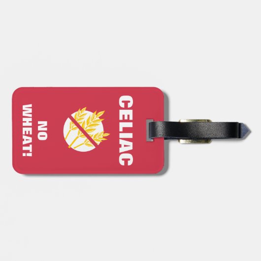 Celiac注意深い鮫のラベルの医学のラベル ラゲッジタグ (裏面横)