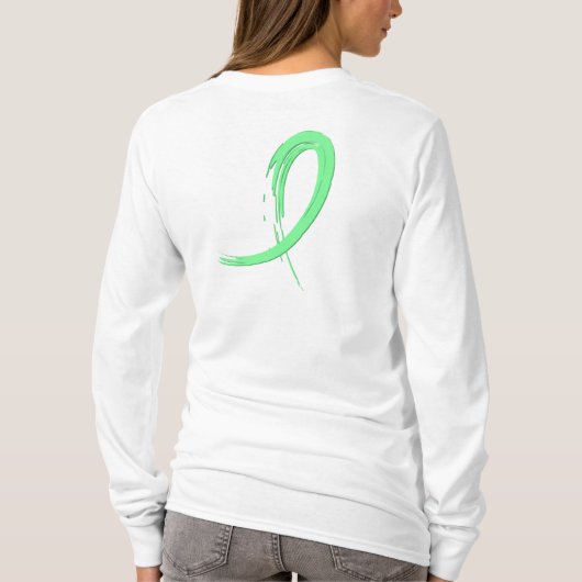 Celiac病気の薄緑のリボンA4 Tシャツ (裏面)