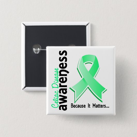 Celiac病気の認識度5 缶バッジ (正面&裏面)