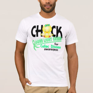 Celiac病気ひよこによって行く薄緑の2 Tシャツ