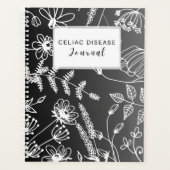 Celiac Disease Monthly Journal - Black & White プランナー手帳 (正面)