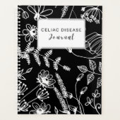Celiac Disease Monthly Journal - Black & White プランナー手帳 (正面)