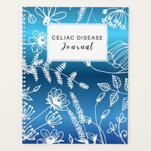 Celiac Disease Monthly Journal - Blue Metallic プランナー手帳 (正面)