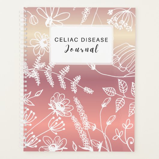 Celiac Disease Monthly Journal - Pink Metallic プランナー手帳 (正面)