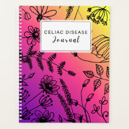 Celiac Disease Monthly Journal Purple Pink Yellow プランナー手帳