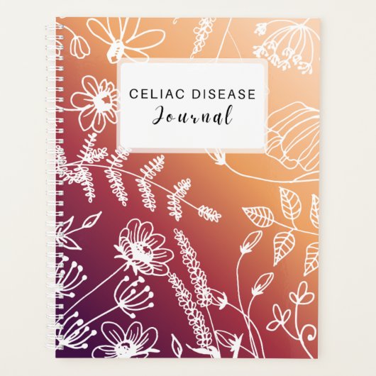 Celiac Disease Monthly Journal - Sunset Purple プランナー手帳 (正面)
