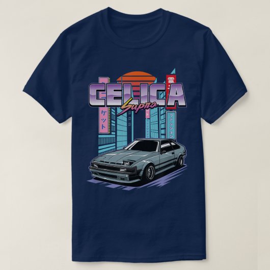 Celica Supra MK2 XX MA60 A60グラフィック Tシャツ (デザイン正面)