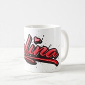 Celina red Heart Graffiti Tasse Kaffeetasse コーヒーマグカップ (正面右)
