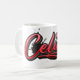 Celina red Heart Graffiti Tasse Kaffeetasse コーヒーマグカップ