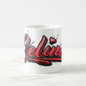Celina red Heart Graffiti Tasse Kaffeetasse コーヒーマグカップ (中央)