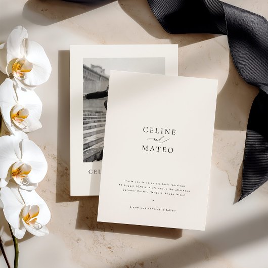 CELINE シンプル ウェディング インビテーション