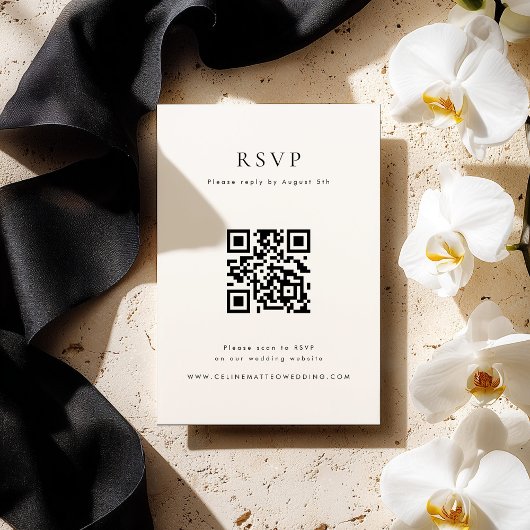 CELINE Minimalist QR Code RSVP Card