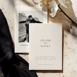 CELINE Minimalist Simple Wedding Invitation 招待状