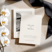 CELINE Minimalist Simple Wedding Invitation 招待状