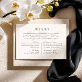 CELINE Minimalist Wedding Details Enclosure Card 招待状