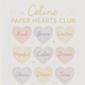 Celine Paper Hearts Club – 優しさミニステッカーS シール (正面)